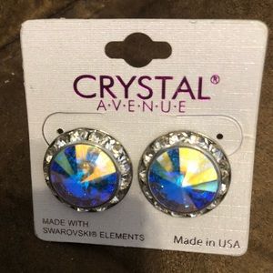 Swarovski Crystal 20mm AB earrings